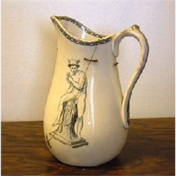 1900th century jug from Egersund Fayancefabrik. Damaged and repaired. NOK 500,-...