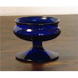 Open salt of cobalt glass from Hadeland Glassverk in Norway. Made in 1961. Marked Hadeland 1961....