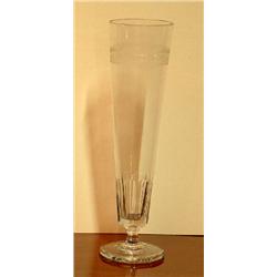 Longdrink glass from Hadeland Glassverk in Norway with engraved decor. C 1900. h 25 cm. NOK 500,...