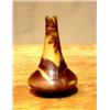 Image 1 : Little vase of glass signed GallF. Jugend or art nuveau style with flower decor. H 11 cm. NOK 30...