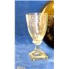 Image 1 : Pedestal vine glass, empire style. Height 12,5 cm. Damaged. NOK 700-900,-...