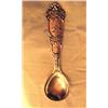 Image 1 : Spoon: Henrik Ibsen jubilee 100 years 1828 - 1928. silver plate. Length 12,5 cm. NOK 250,-. Star...