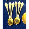 Image 1 : 6 tea spoons in 830S, silver. Marked C.S. ( Christiansen & Svendesen ). Engraved and gilded bowl...