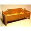 Image 1 : Old bench/bed from Trondelag in Norway. Original red/brown colour. Length 163 cm. NOK 2500-3000,...