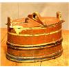 Image 1 : Original red painted norwegian tine dated 1841. height 26 cm, length 36 cm. NOK 1500-2000,-. Sta...
