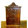Image 1 : Little wall cupboard with achantus carvings. Height 30,5 cm. NOK 800-1000,-. Starts at 500,-...