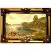 Image 1 : Fine art - oil painting - Carl Moe, Summer day by the seaside, signed Carl Moe, oil on canvas, 4...