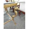 Image 2 : Ornate Claw Foot Glass Top Table - No Shipping