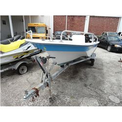 1972 Center Console 15' Trihull Open Fisherman Boat