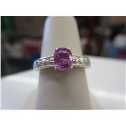 Hard to find "Intense Pink" .68 Ct Sapphire Ring