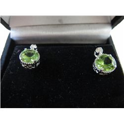 Brand new Peridot & Diamond stud earrings