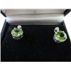 Image 1 : Brand new Peridot & Diamond stud earrings