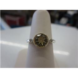 Yellow Citrine & Diamond dinner Ring