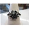 Image 1 : Blue Diamond cluster Ring set with 12 Diamonds