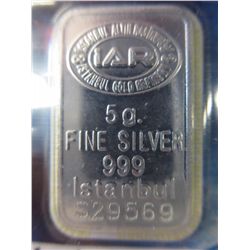 Turkish Mint .999 Solid Silver Bar