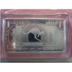 Kangaroo 100 Mills .999 Silver plate bar
