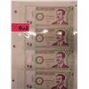 Image 1 : 4x Pre-Occupied Iraq 20 Dinar Saddam Hussein Notes