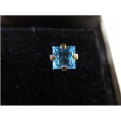 10KT Gold brand New Blue Topaz gemstone earrings
