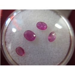 4x Oval cut Rubies