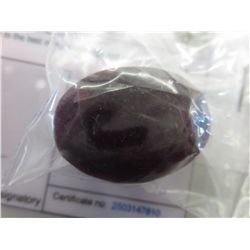 Certified Oval cut 106 Carat Red Ruby