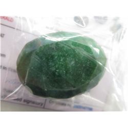 Certified Oval cut 110 Carat Green Emerald