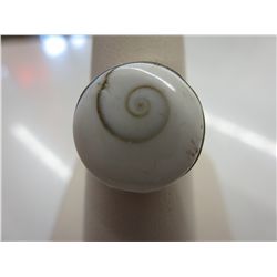 Shiva Eye pearl ring custom set in silver