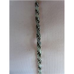 Sterling silver ladies rope bracelet in box