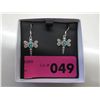 Image 2 : French hook dragonfly fire opal earrings, New