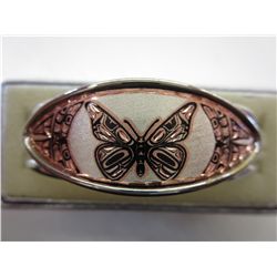Beautiful steel native bangle with copper art work