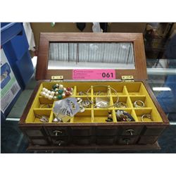 Estate box of misc. jewelry, Some silver