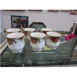 6 Royal Albert Mugs - Old Country Roses