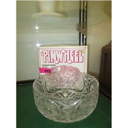 Lead Crystal footed bowl - Pin Wheel pattern