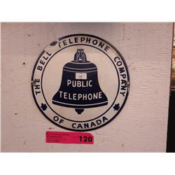 1930's Bell telephone enamel tin sign