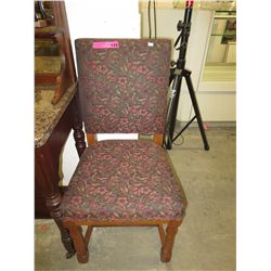 Antique Georgian Oak - upholstered side chair