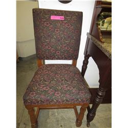 Antique Georgian Oak - upholstered side chair