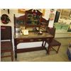 Image 1 : Victorian- Walnut wash stand - mirror backed
