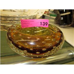 Vintage hand blown glass bowl