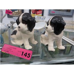 2 Vintage puppy statuettes