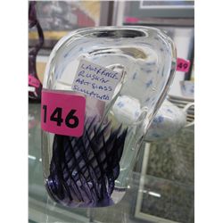 Signed art glass sculpture - Lawrence Ruskin