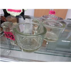 2 x Gaylord Glass shaving mug w/Horse Head handle