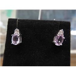 New amethyst & diamond earrings