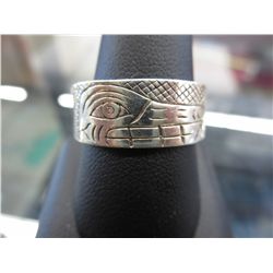 First Nations Men's ring, sterling silver
