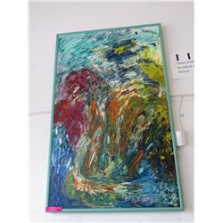 Vintage abstract painting, signed.