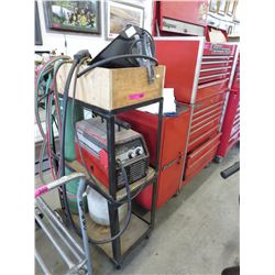 Wire feeding welder, helmet & accessories