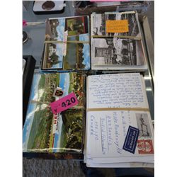 Four bundles of European post cards.