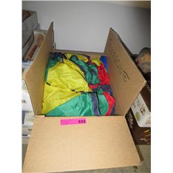 Multi-coloured parachute