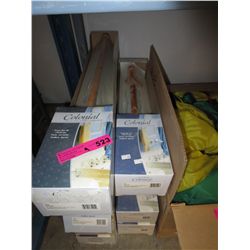 9 wooden towel bars. Range 18-30" length