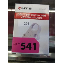 30x + 60x Illuminated jeweler's loupe
