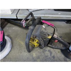 Gas powered chain saw.