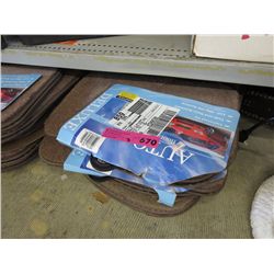 3 set of brown carpeted automotive car mats